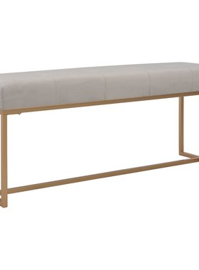 VidaXL Bankje 120 cm fluweel grijs
