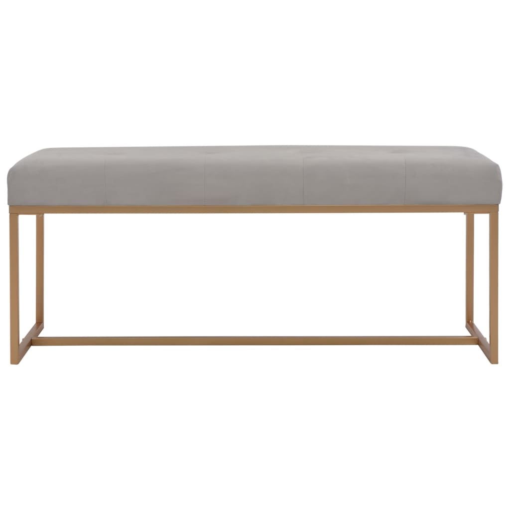 VidaXL Bankje 120 cm fluweel grijs