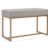 VidaXL Bankje 80 cm fluweel grijs