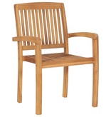 VidaXL Tuinstoelen 2 st met grijze kussens massief teakhout