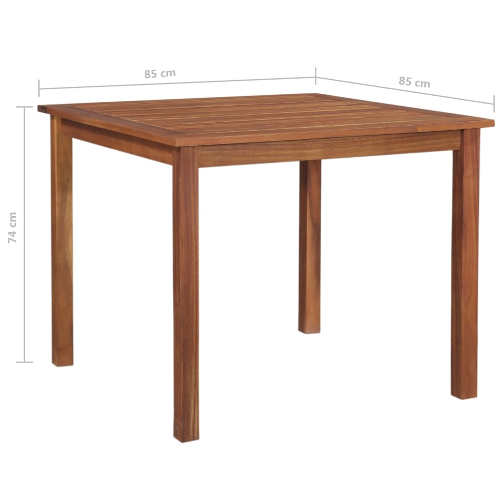 vidaXL Tuintafel 85x85x74 cm massief acaciahout