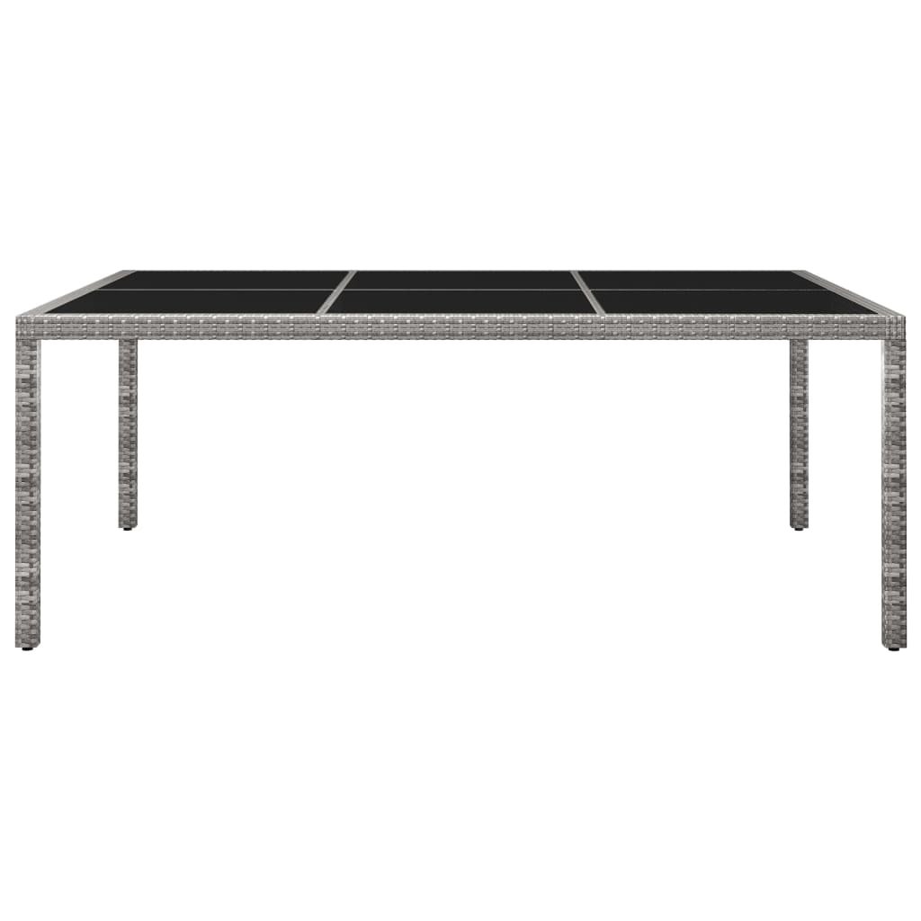 VidaXL Tuintafel 200x150x74 cm poly rattan grijs