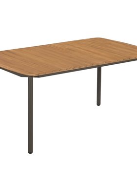 vidaXL Tuintafel 150x90x72 cm massief acaciahout en staal