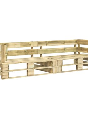 VidaXL Tuinbank 2-zits pallets FSC hout groen