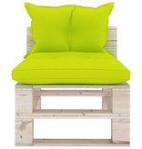 VidaXL Tuinmiddenbank met kussens pallet grenenhout