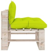 VidaXL Tuinmiddenbank met kussens pallet grenenhout