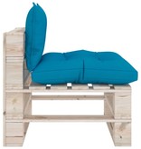 VidaXL Tuinmiddenbank met kussens pallet grenenhout
