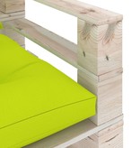 vidaXL Tuinbank met heldergroene kussens pallet grenenhout