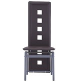 VidaXL Eetkamerstoelen 6 st kunstleer bruin