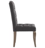 VidaXL Eetkamerstoelen 2 st linnen-look stof grijs