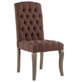 VidaXL Eetkamerstoelen 2 st linnen-look stof bruin