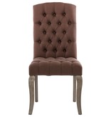 VidaXL Eetkamerstoelen 2 st linnen-look stof bruin