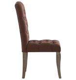 VidaXL Eetkamerstoelen 2 st linnen-look stof bruin