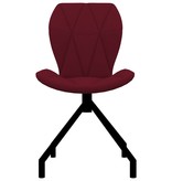 VidaXL Eetkamerstoelen 2 st kunstleer wijnrood