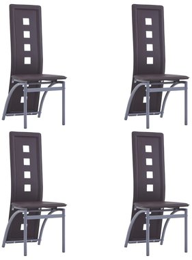 VidaXL Eetkamerstoelen 4 st kunstleer bruin
