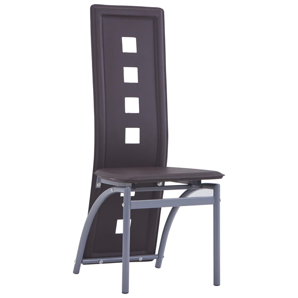 VidaXL Eetkamerstoelen 4 st kunstleer bruin