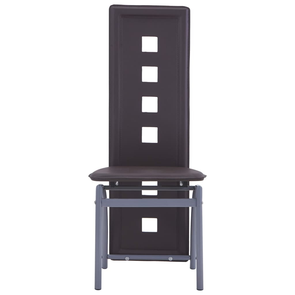 VidaXL Eetkamerstoelen 4 st kunstleer bruin