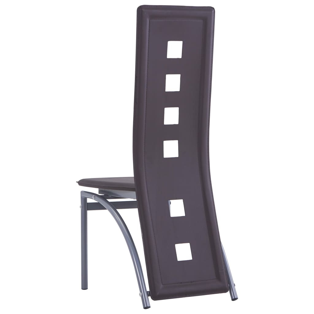 VidaXL Eetkamerstoelen 4 st kunstleer bruin