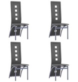 VidaXL Eetkamerstoelen 4 st kunstleer grijs