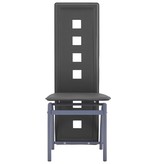 VidaXL Eetkamerstoelen 2 st kunstleer grijs