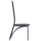 VidaXL Eetkamerstoelen 2 st kunstleer grijs