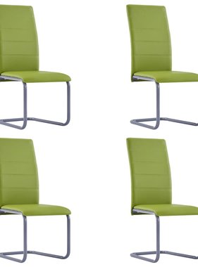 VidaXL Eetkamerstoelen 4 st kunstleer groen