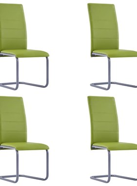 vidaXL Eetkamerstoelen 4 st kunstleer groen