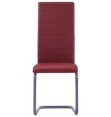 VidaXL Eetkamerstoelen 4 st kunstleer rood
