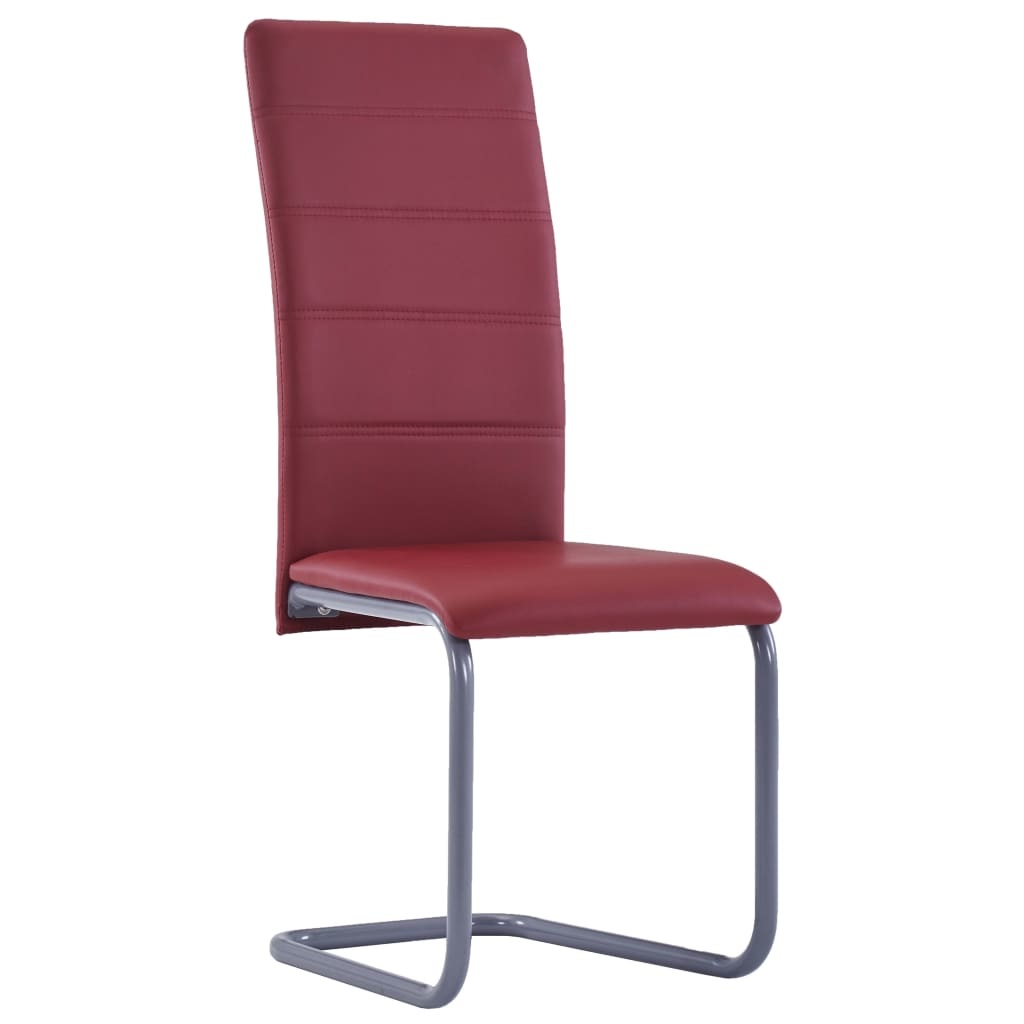 VidaXL Eetkamerstoelen 2 st kunstleer rood