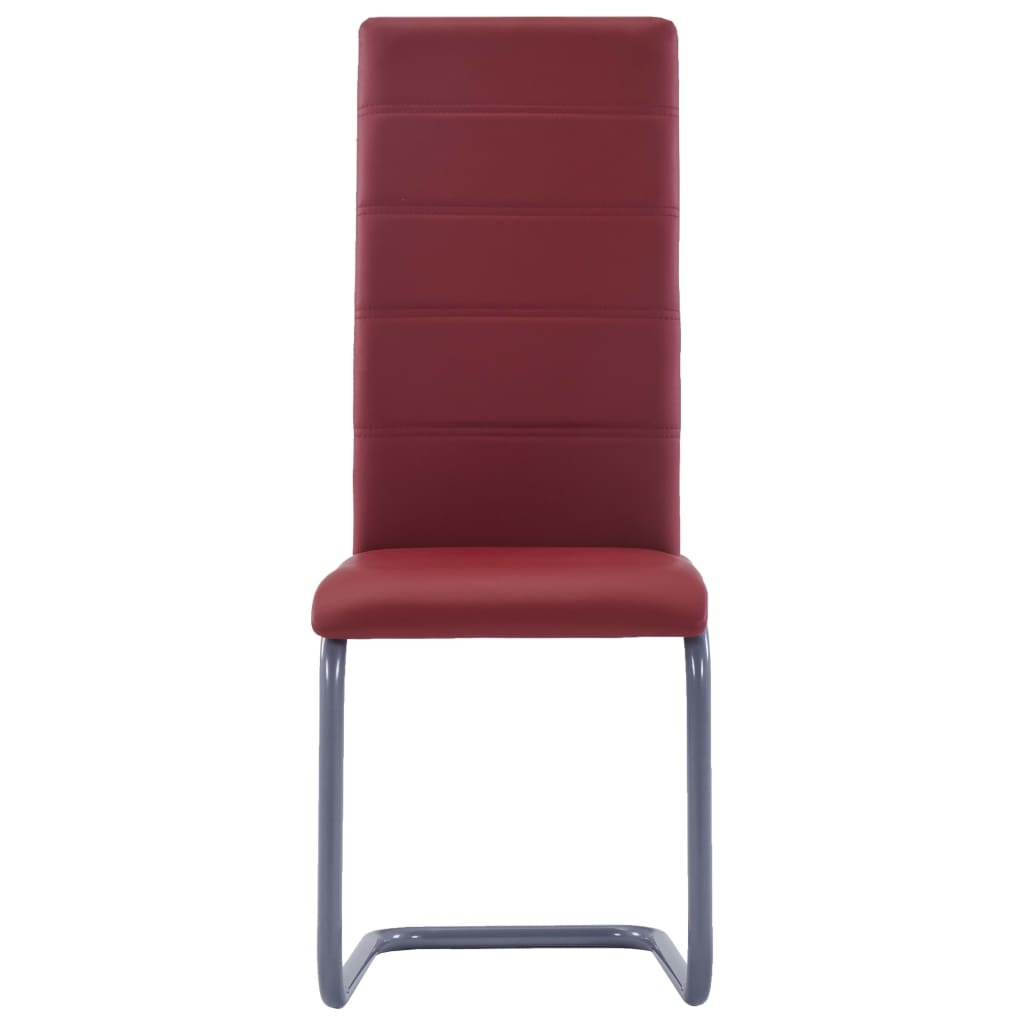 VidaXL Eetkamerstoelen 2 st kunstleer rood