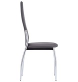 VidaXL Eetkamerstoelen 4 st kunstleer grijs