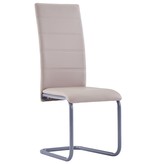 vidaXL Eetkamerstoelen 6 st kunstleer cappuccino