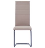 VidaXL Eetkamerstoelen 6 st kunstleer cappuccino