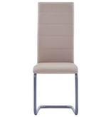 vidaXL Eetkamerstoelen 6 st kunstleer cappuccino