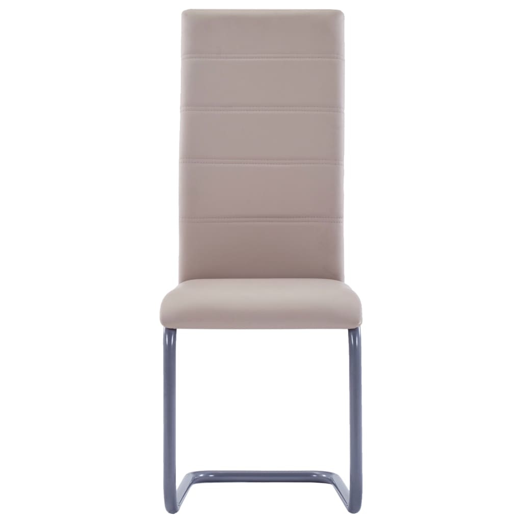 VidaXL Eetkamerstoelen 6 st kunstleer cappuccino