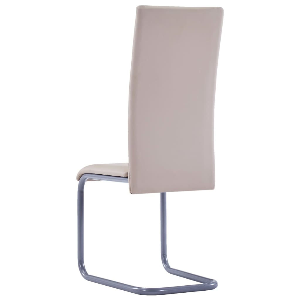 vidaXL Eetkamerstoelen 6 st kunstleer cappuccino