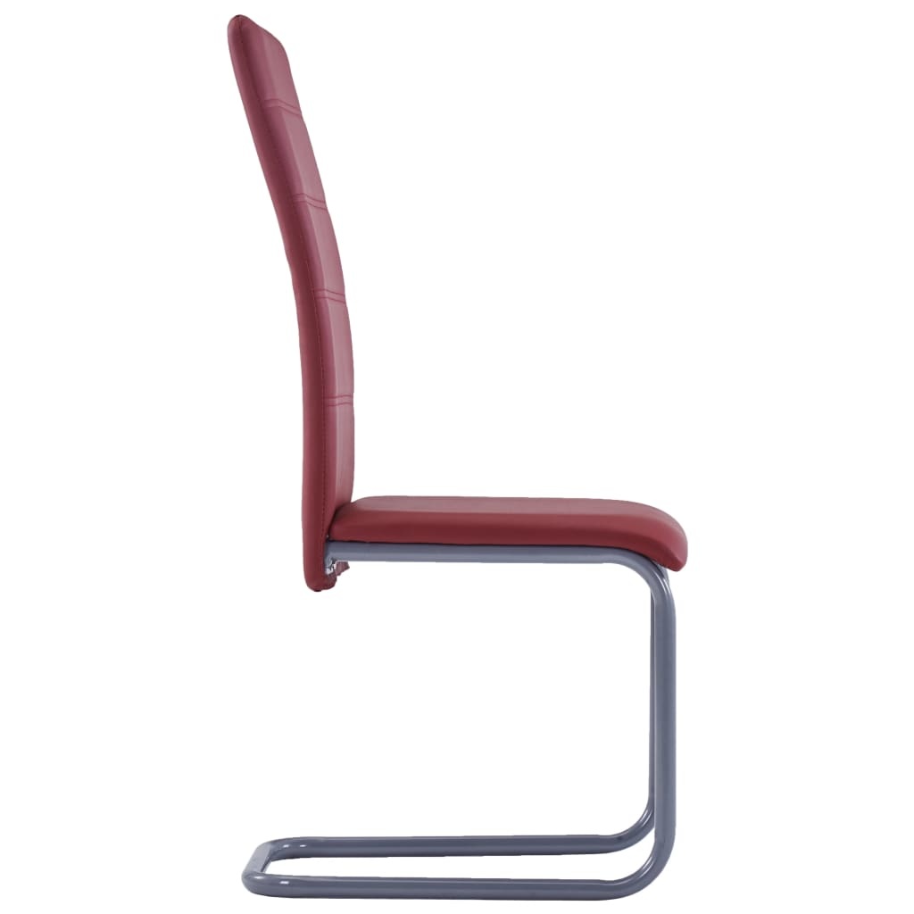 vidaXL Eetkamerstoelen 6 st kunstleer rood