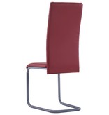 vidaXL Eetkamerstoelen 6 st kunstleer rood