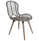 VidaXL Eetkamerstoelen 6 st natuurlijk rattan bruin