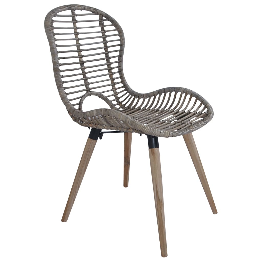 VidaXL Eetkamerstoelen 6 st natuurlijk rattan bruin