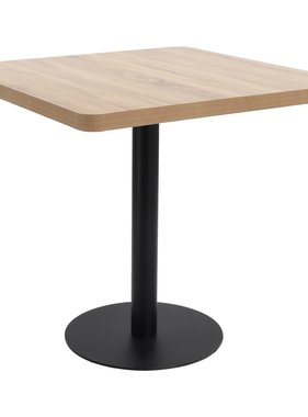 VidaXL Bistrotafel 80x80 cm MDF lichtbruin