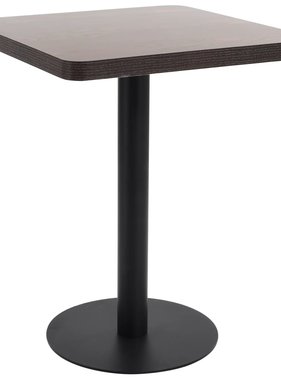 VidaXL Bistrotafel 60x60 cm MDF donkerbruin