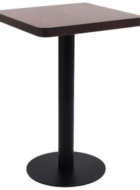 VidaXL Bistrotafel 50x50 cm MDF donkerbruin