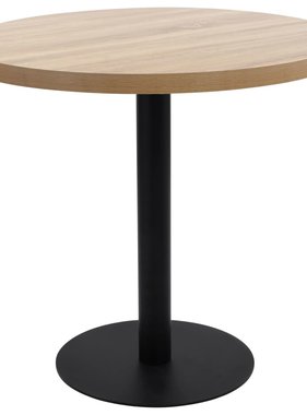 vidaXL Bistrotafel 80 cm MDF lichtbruin