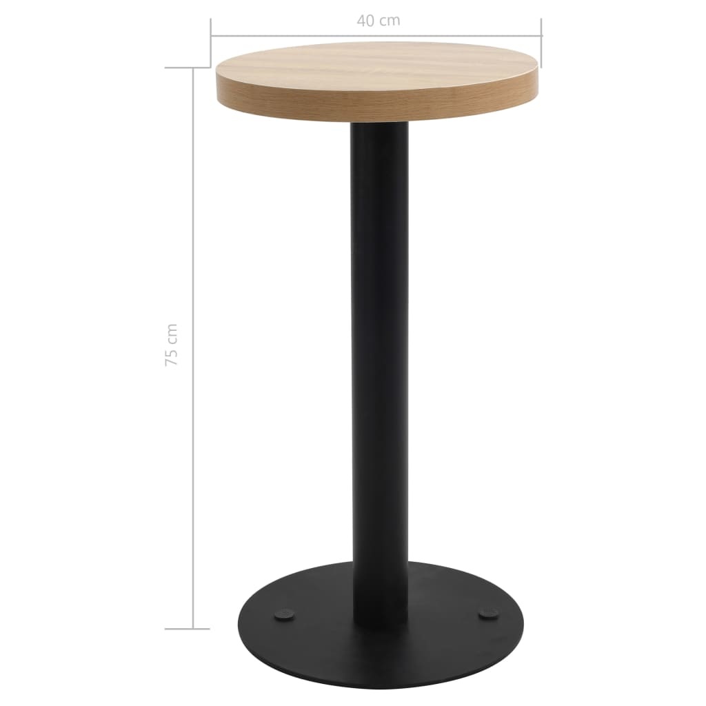 vidaXL Bistrotafel 40 cm MDF lichtbruin