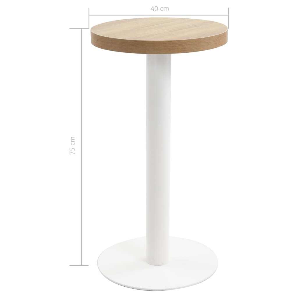 VidaXL Bistrotafel 40 cm MDF lichtbruin