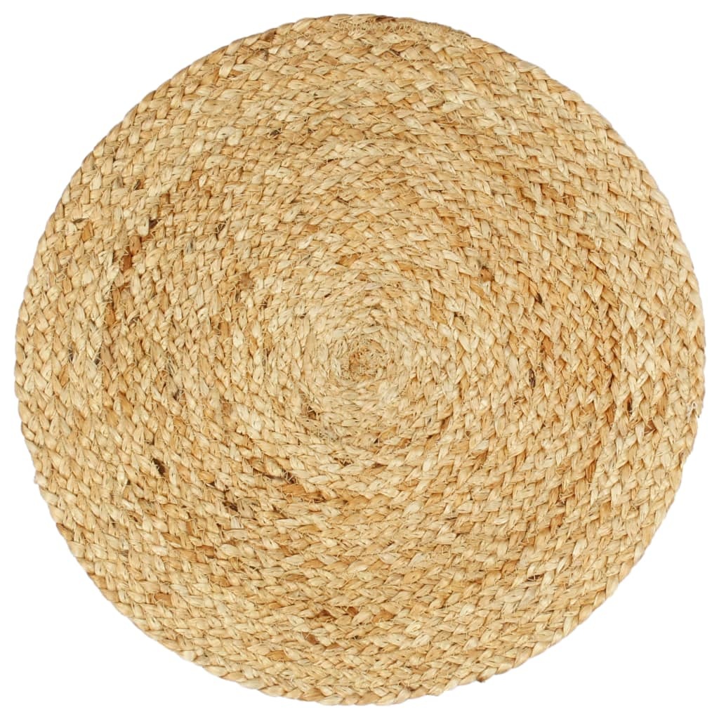 vidaXL Placemats 6 st rond 38 cm jute natuurlijk