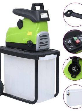 VidaXL Tuinhakselaar elektrisch met verzamelbak 2800 W
