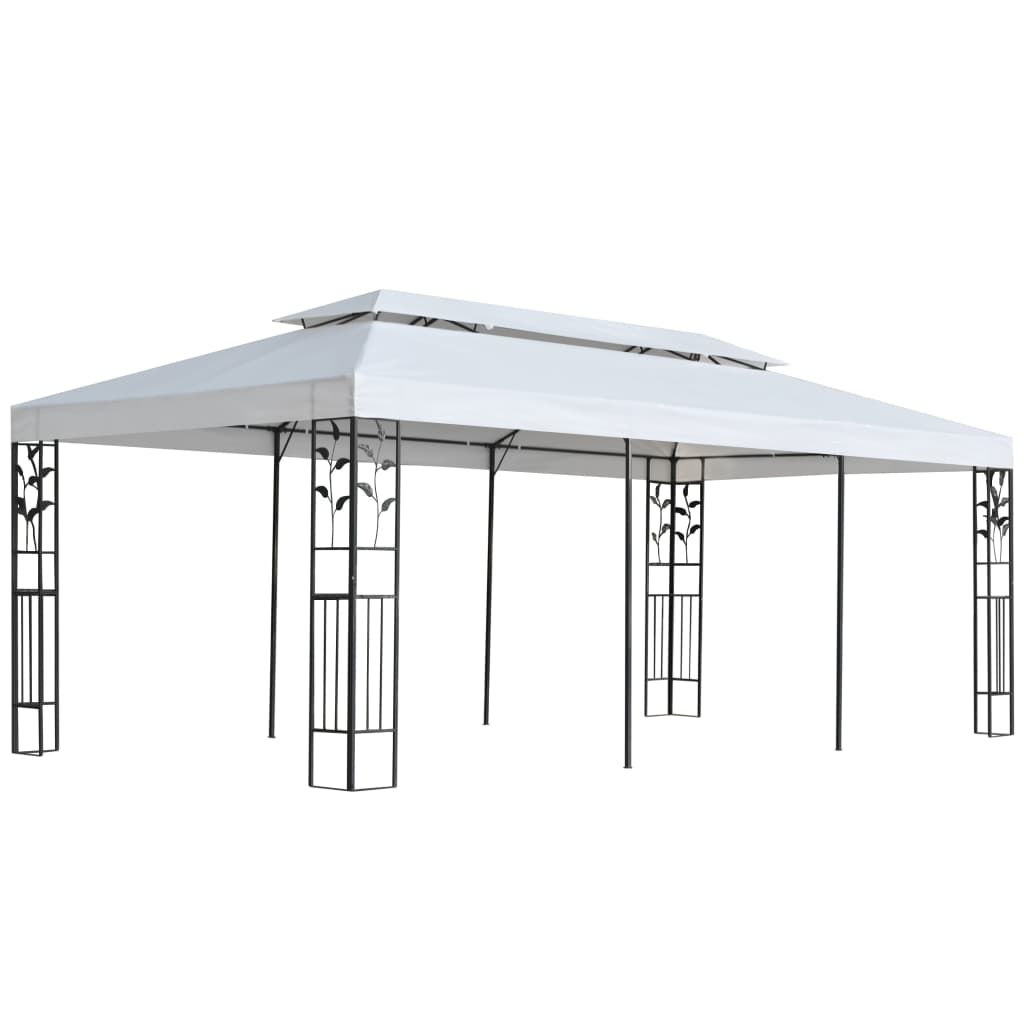 vidaXL Tuinpaviljoen 3x6 m wit