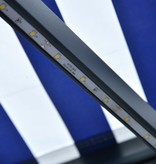 vidaXL Luifel met windsensor en LED 350x250 cm blauw en wit